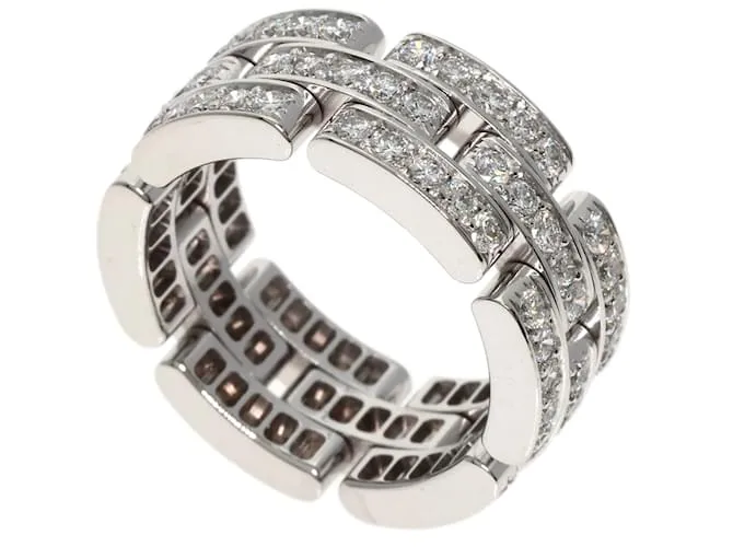 Anello a banda piena in diamanti Panthère di Cartier