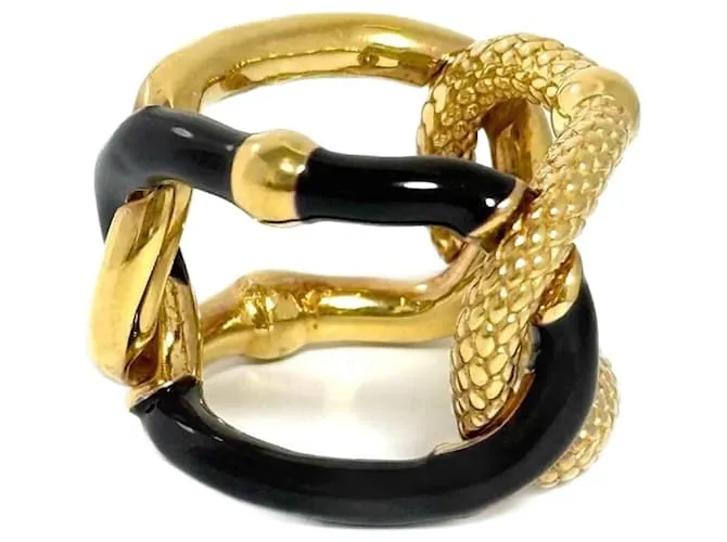 Anello a Catena Intrecciato da Uomo di Bottega Veneta Marrone D'oro