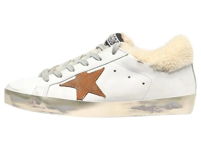 Golden Goose Sneakers Super-star in shearling bianco sabot - taglia EU 37