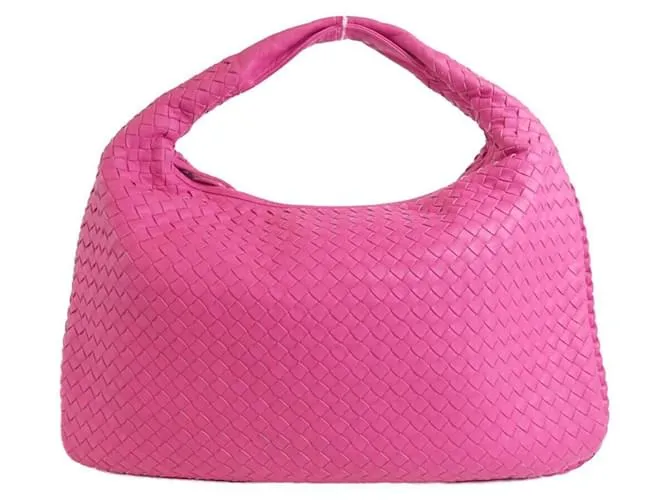 Borsa a spalla in pelle rosa Bottega Veneta