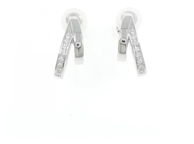 Orecchini a clip in diamante in oro bianco 18K Mikimoto