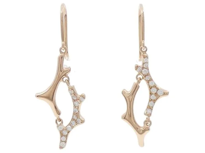 Orecchini a goccia in diamante in oro rosa 18K Mikimoto