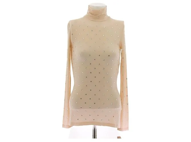 PACO RABANNE Tops T.FR 36 Poliestere Beige