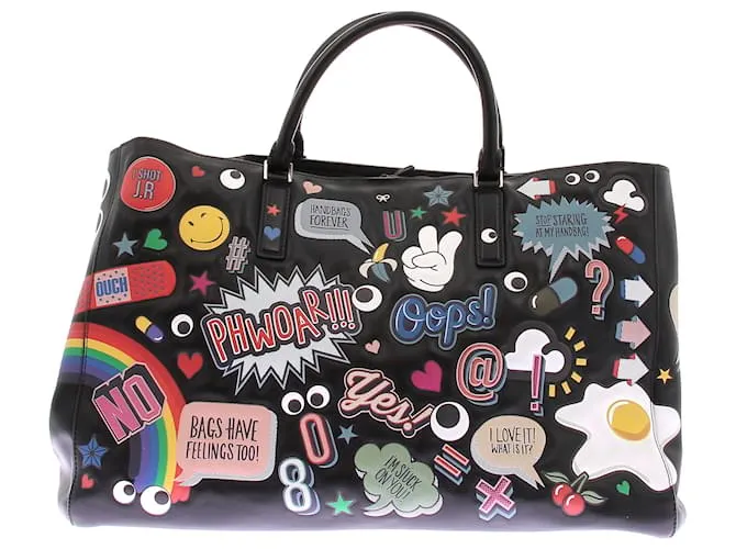 ANYA HINDMARCH Borse T. Pelle Nero