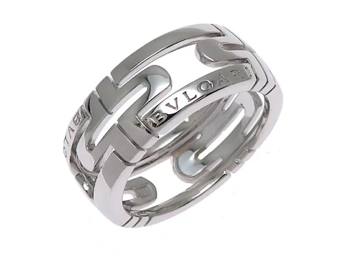 Bulgari Anello a fascia in oro bianco 18K Bvlgari