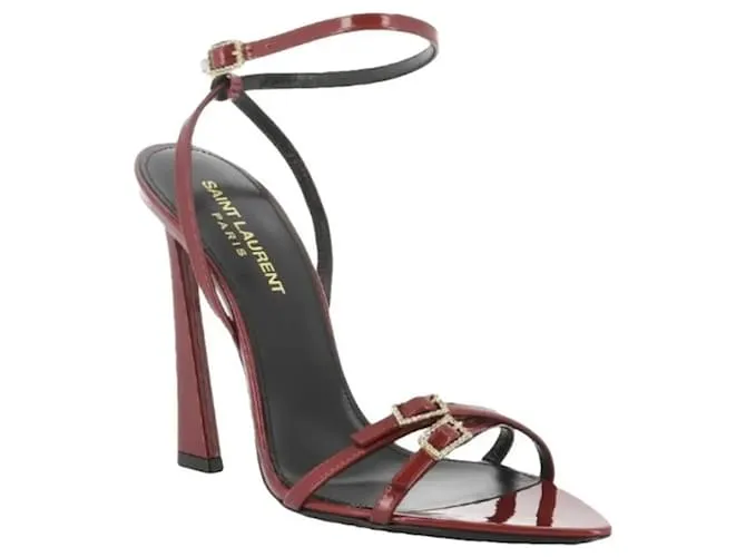 Yves Saint Laurent Scarpe Sandali con tacco Lila 110 Rosso