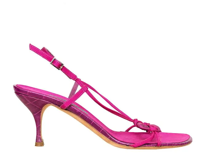 Sandali con tacco a strappo Alberta Ferretti Rosa