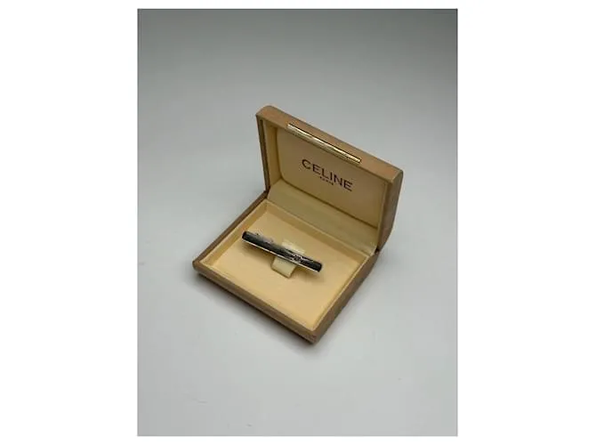 Céline Fermacravatta/ferma soldi vintage Celine Paris argento