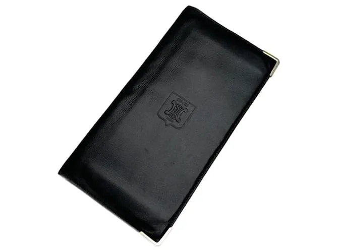 Céline Porta ID in pelle vintage Celine Paris nero