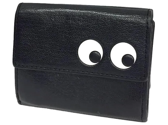Portafoglio Mini Trifold Anya Hindmarch in Nero