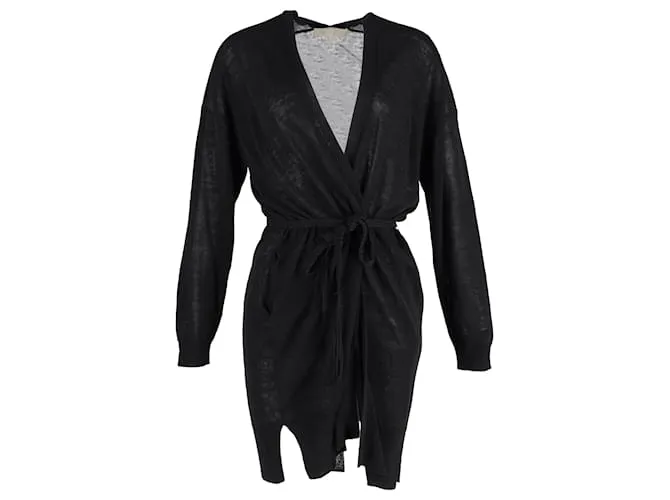 Cardigan con nodo Vanessa Bruno in lana nera Nero