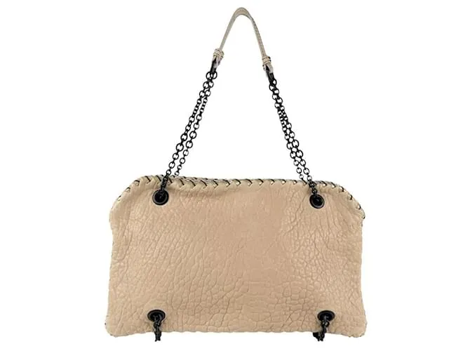 Borsa a spalla beige Bottega Veneta
