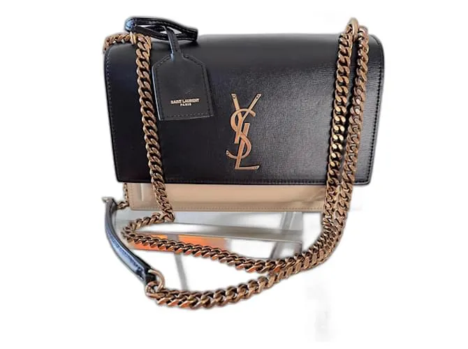 Sunset Saint Laurent Borse Nero Beige
