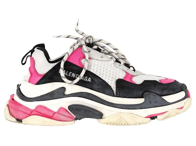 Sneakers Balenciaga Triple S in poliestere rosa