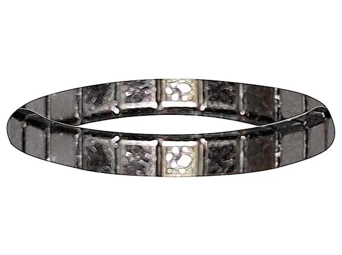 Anello Chopard Ice Cube Pure in diamante in oro bianco 18kt D'oro Metallico