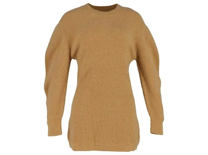 Abito mini in maglia di lana Isabel Marant in marrone Rosso