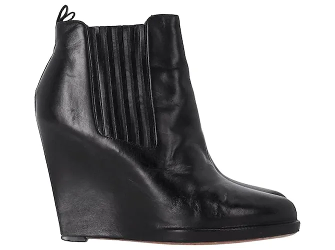 Stivaletti con tacco Givenchy in pelle nera Nero