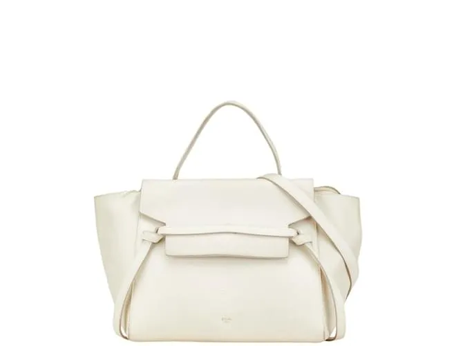 Céline Borsa a cintura Celine in pelle avorio Crudo