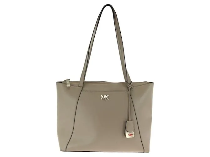 Borsa 2 in 1 in pelle con logo Michael Kors Marrone Beige