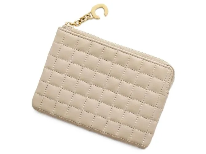 Céline Portafoglio in pelle beige Celine