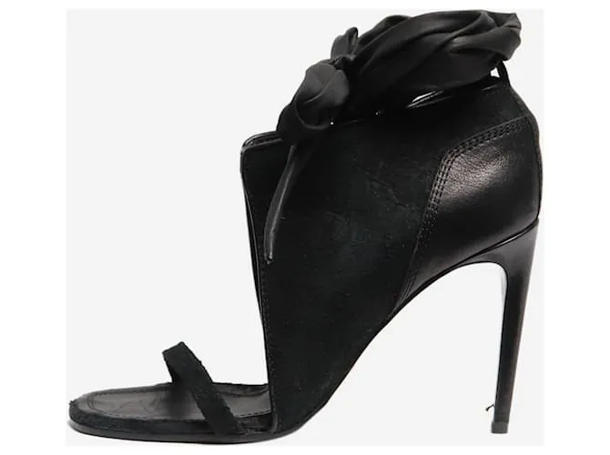 Rick Owens Tacchi neri con cinturini da legare alla caviglia - taglia EU 39 (UK 6) Nero