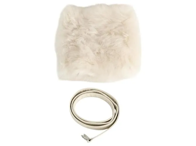 Yves Salomon Sciarpa di pelliccia Bianco