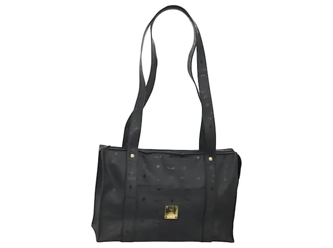 Borsa a Spalla MCM Vicetos Logogram PVC Nera Auth ar13398 Nero