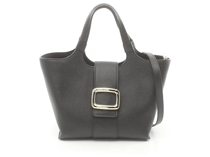 Borsa a mano in pelle Viv' Shock 2way Roger Vivier RBWAOGA0100QV7B999 Nero