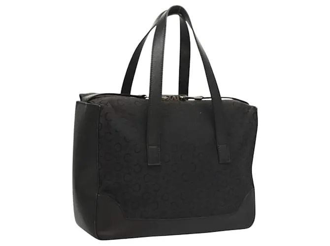 Céline Borsa a mano in tela Macadam Celine C nera argento autentica bs24420 Nero