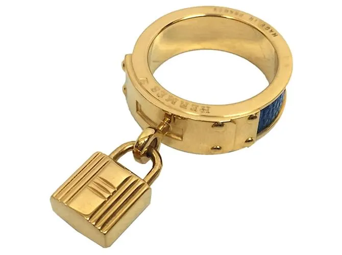 Anello per sciarpa Kelly di Hermès D'oro Blu navy