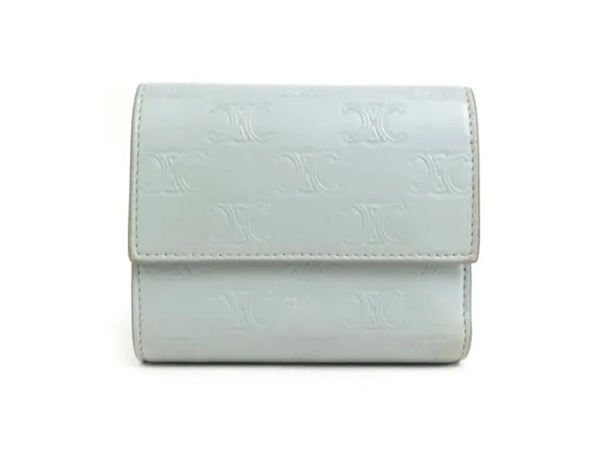 Edge Céline Portafoglio tri-fold grigio chiaro Celine