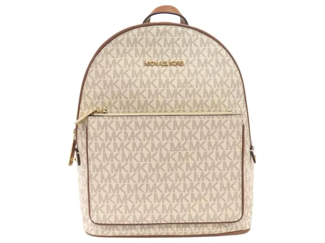 Zaino MK Signature di Michael Kors Marrone Bianco
