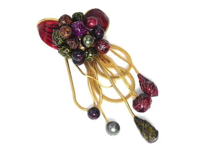 Spilla Louis Vuitton in oro e multicolore D'oro