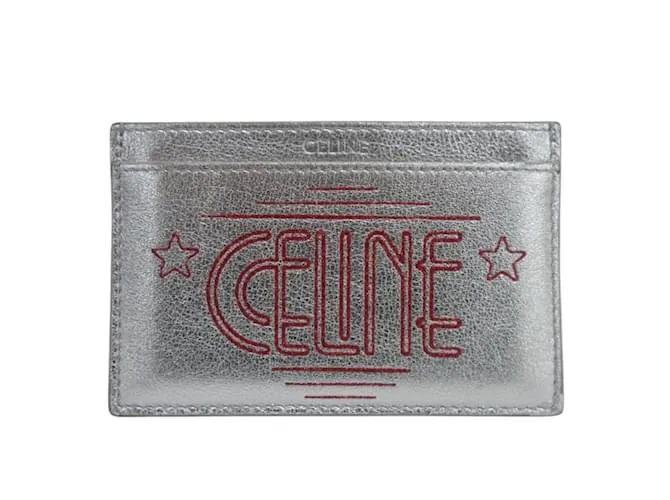 Céline Portacarte da visita in pelle Celine Eddie Argento
