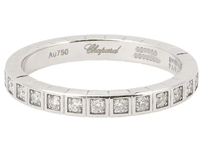 Chopard Anello Ice Cube in oro bianco 18K Argento Metallico