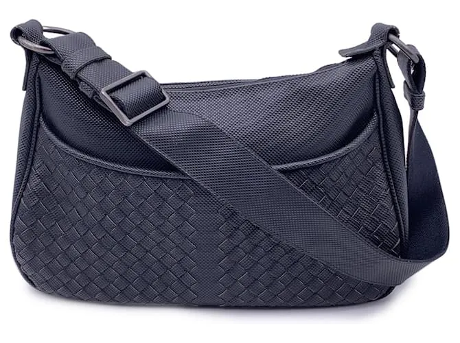 Borsa a spalla in tessuto Bottega Veneta Veneta Nero