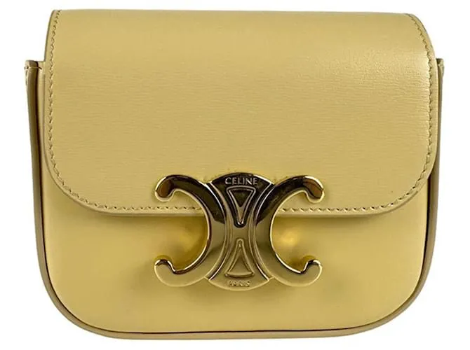 Céline Borsa a spalla in pelle Mini Claude Triomphe di CELINE Crudo