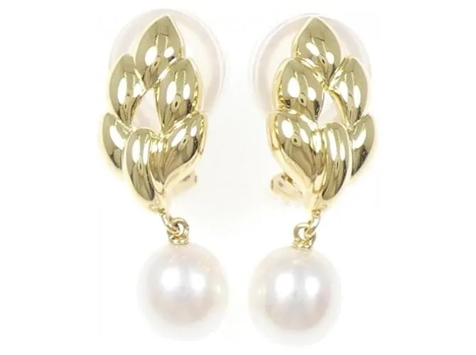 Orecchini in oro giallo 18K Mikimoto con perle d'acqua dolce