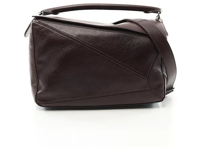 Borsa a mano in pelle Loewe Puzzle B510PCLX01 Marrone