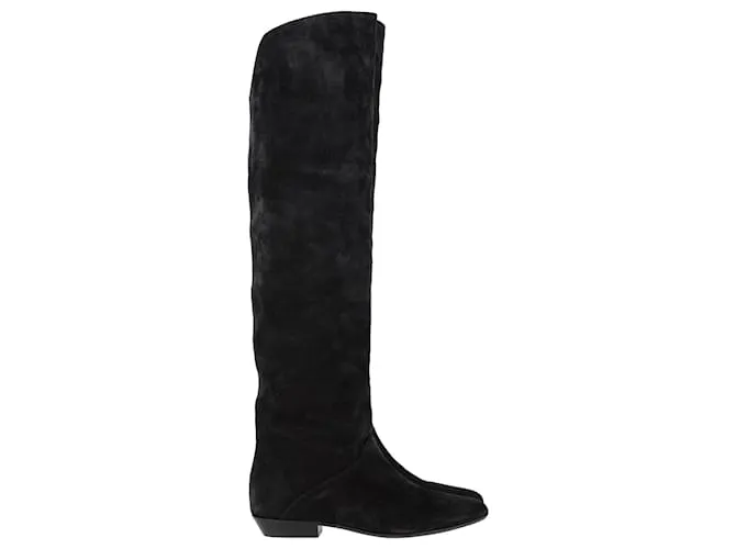 Stivali alti Seelys Isabel Marant in suede nero