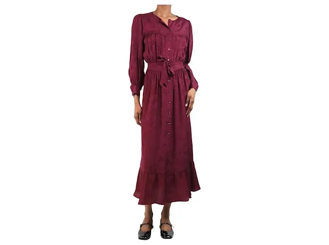 Soeur Abito midi in jacquard floreale viola - taglia UK 6 Porpora