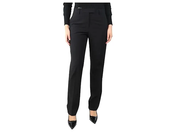 Jil Sander Pantaloni su misura in lana nera a gamba dritta - taglia UK 12 Nero