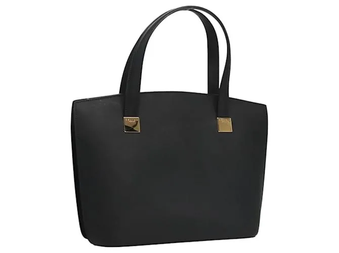 Céline Borsa a mano CELINE in pelle blu navy e oro Auth 117832 D'oro