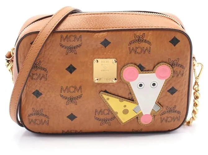 Borsa per fotocamera MCM Visetos 2 in 1 MYZ9SVI97CO001 Marrone