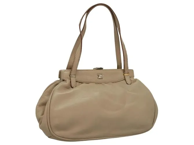 Céline Borsa a mano in pelle beige CELINE Auth 117663