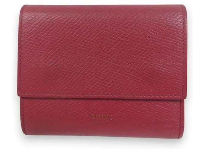 Céline Portafoglio Trifold Piccolo Celine Rosso