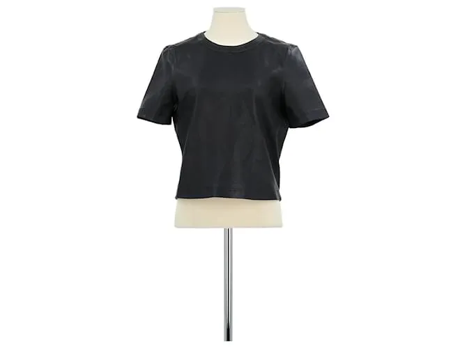 Zadig & Voltaire T-shirt in pelle nera Nero