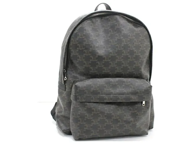 Céline Zaino in tela Celine Triomphe Marrone Nero