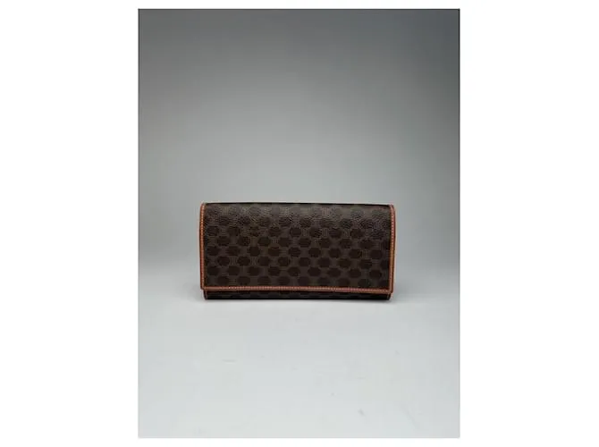 Céline Porta ID in pelle vintage Celine Paris marrone