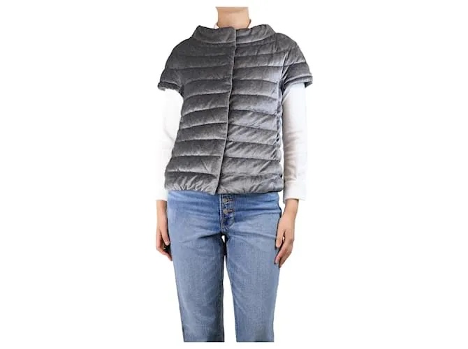 Gilet in velluto grigio Herno - taglia UK 8